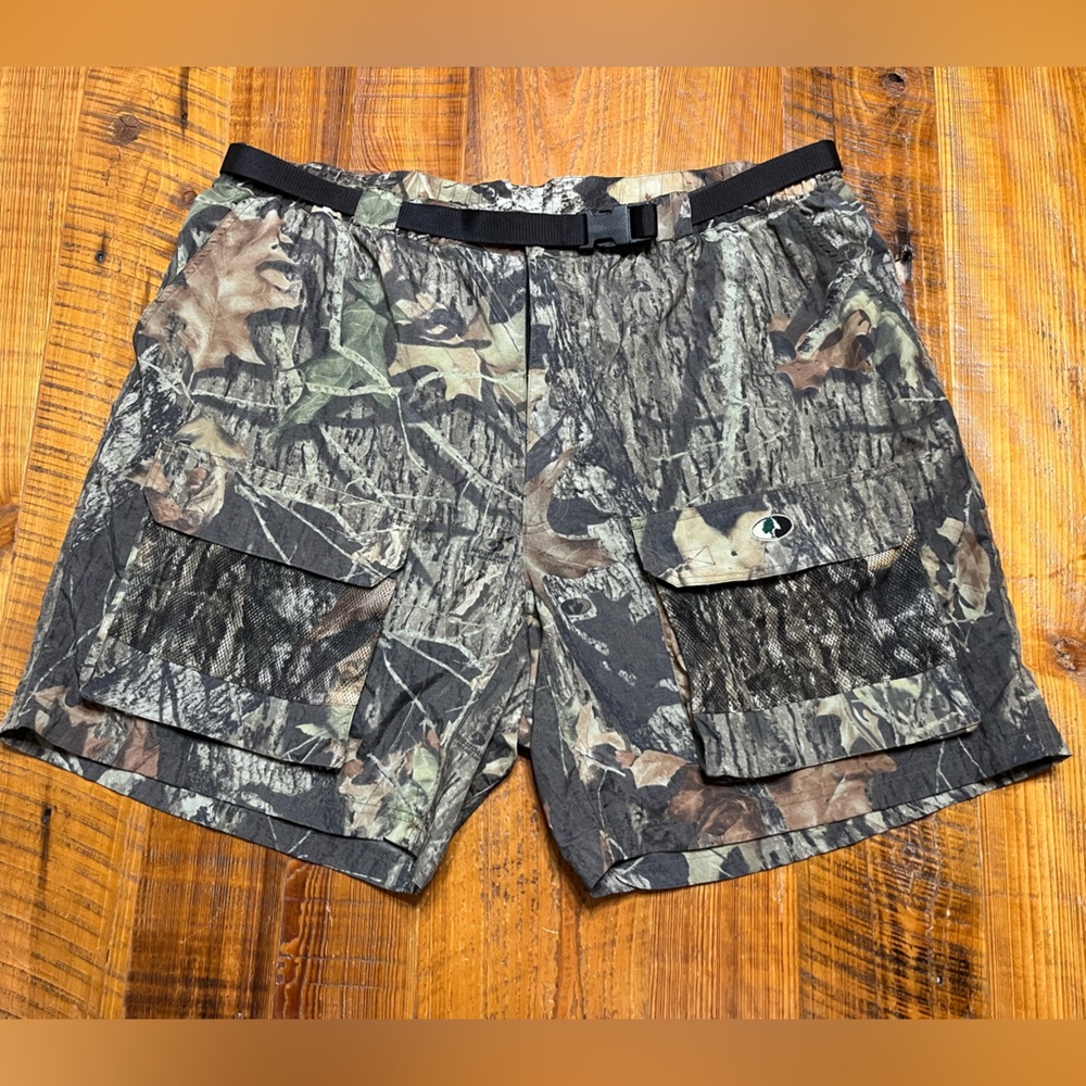 Mossy Oak Camouflage Cargo Shorts, Size XXL